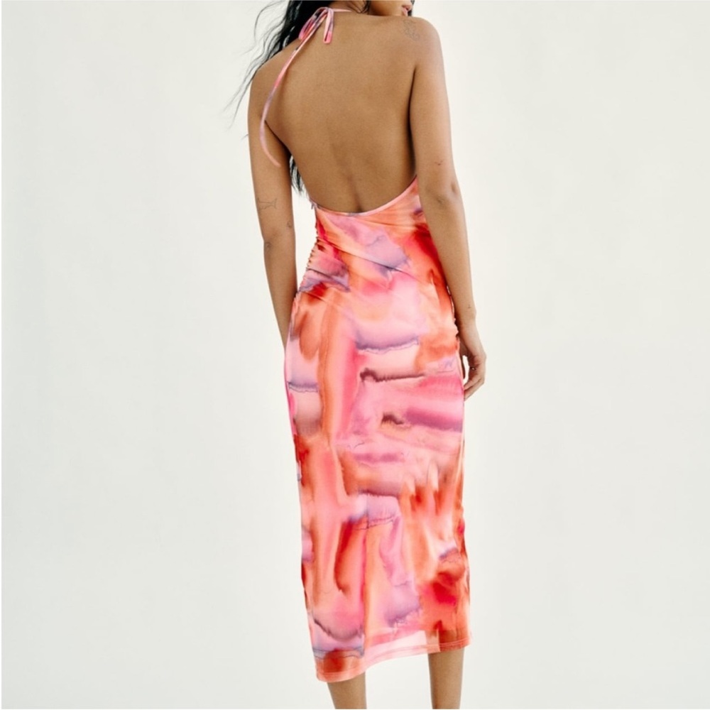 🔥 Last piece available- Zara limited edition Printed tulle midi dress